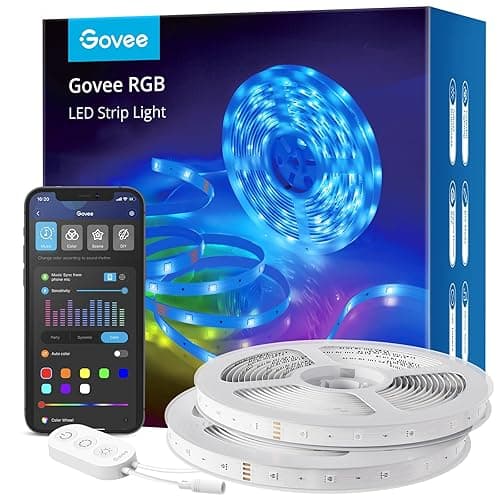 Govee WiFi LED Strip 10m, Smart RGB LED Streifen 2x5m, App-steuerung, Farbwechsel, Musik Sync, funktioniert mit Alexa und Google Assistant - Image 1