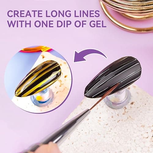Makartt 3D Gel Nail Art: Clear 3D Painting Gels for Chrome Powder, 3D Sculpting No Wipe for Gel Nail Polish, 3D Carving Drawing Gels for Nails Art at Home & Salon DIY 0.28 fl.oz thumbnail 9