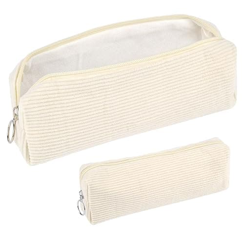 Cute Pencil Case, Corduroy Aesthetic Pencil Case for Girls Boys, Pen Pouch, Pencilcase，Simple Stationery Pen Case, Makeup Bag, Portable Pencil Pouch, Pencil Cases for Women Teenage College Exams - Image 1