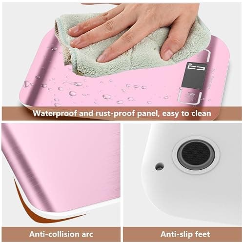 Küchenwaage Professionelle,GeeRic 10KG Küchenwaage mit LCD Display Digitalwaage, Briefwaage mit Großer Edelstahl Wiegefläche, Flüssigkeitsmessung, hohe Präzision auf bis zu 1g, Tara-Funktion thumbnail 7