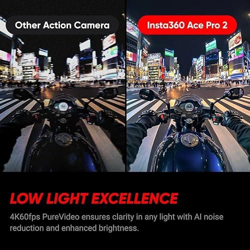 Insta360 Ace Pro 2 Snow Bundle- 8K Waterproof Action Camera Co-Engineered with Leica, Flagship 1/1.3" Sensor, 8K30, 2.5" Flip Screen|Includes Snow Bundle, Invisible Selfie Stick (512GB) thumbnail 4