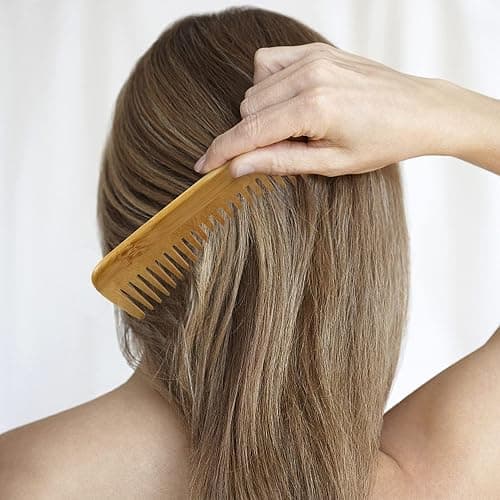 MRD Hair Brush Set, Natural Bamboo Comb Paddle Detangling Hairbrush, Wide-tooth and tail comb No Bristle, suit for Women Men and Kids Thick/Thin/Curly/Dry Hair Gift kit thumbnail 9