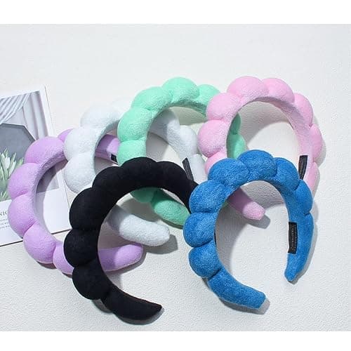 TYSSELY Spa Headbands for Washing Face Makeup Skin Care Headband Women Bubble Facial Beauty Headbands Puffy Shower Towel Band Hair Headband thumbnail 4