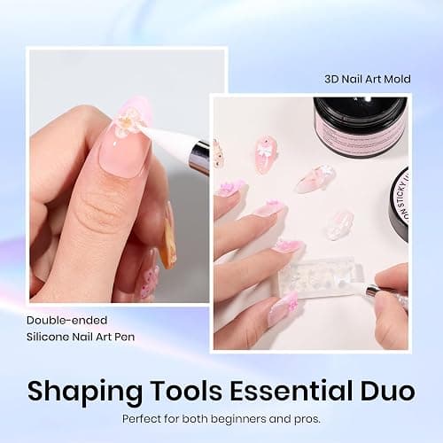 Gel Nail Art With Crome  thumbnail 4