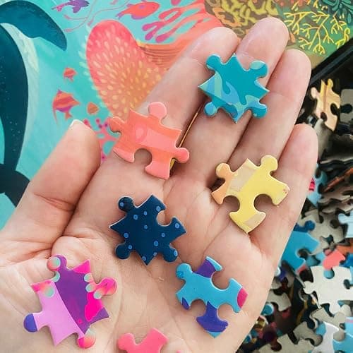 Elena Essex Puzzles for Adults 1000 Pieces - Ocean Deep | Jigsaw Puzzles 1000 Pieces for Adults | Colorful Cool Whale Shark Coral Reef Puzzle | jigsaws Size 20 x 28 inches thumbnail 5