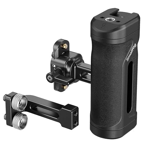 SMALLRIG Kit de Mini-Poignée Latérale Légère avec Trous Filetés 1/4"-20 et Pince OTAN, Capacité de Charge Jusqu'à 10 kg, Poignée Ergonomique pour Appareil Photo, pour Gaucher ou Droitier - 5532 - Image 1
