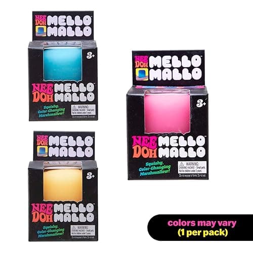 NEEDOH Mello Mallo - Marshmallow Fidget Toy For Kids, Nee Doh Stress Balls, Squishy Fidgets, Sensory Squidgy Toys For Anxiety Relief, Safe Non-Toxic Dough Texture, Age 3 Year Olds + thumbnail 4