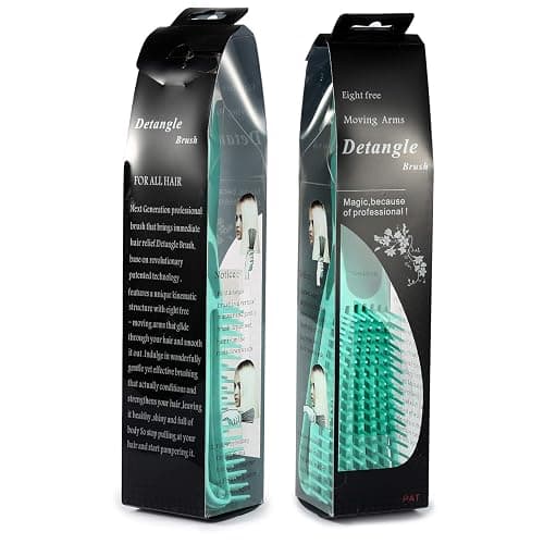 BESTOOL Detangling Brush for Black Natural Hair, Curly Hair Afro 3/4abc Texture - Faster and Easier Detangle Wet or Dry With No Pain (Green) thumbnail 7