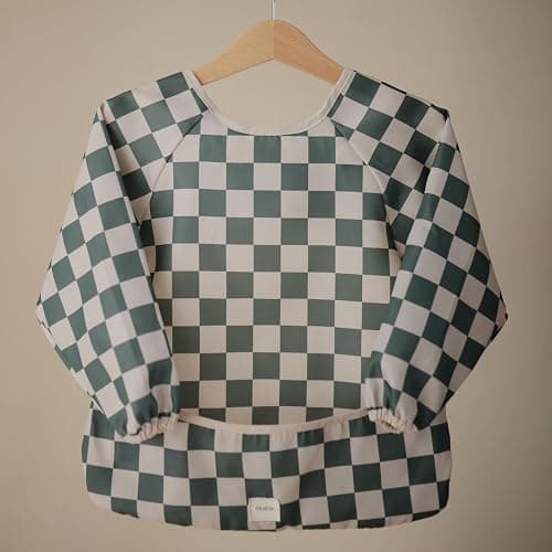 mushie Long Sleeve Baby Bib | Water Resistant Adjustable Fit for Ages 6-24 Months thumbnail 2