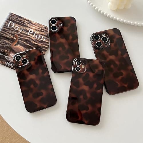 Huahuacase Compatible with for iPhone 14 Pro Max Case, Tortoise Shell Chic Amber Brown Print Leopard, Classic Soft TPU Protective Shockproof Case for iPhone 14 Pro Max 6.7 ''Color2 thumbnail 2