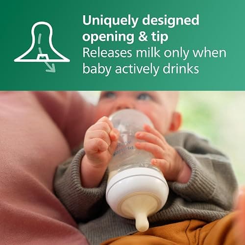 Philips Avent Natural Glass Baby Bottles with Natural Response Nipples (Medium Flow, Flow 3), 8oz, 4-Pack, SCY913/04 thumbnail 4