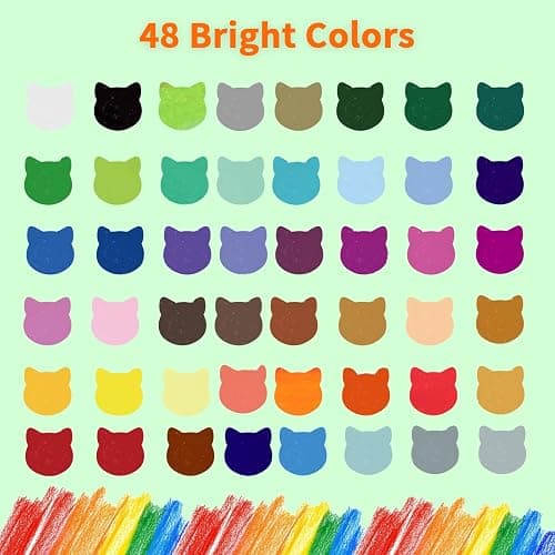 Prudiut 48 Color Silky Twistable Crayons, Washable Art Supplies, Multicultural Pastel Gel Crayons, Easy Grip Coloring Gift thumbnail 3