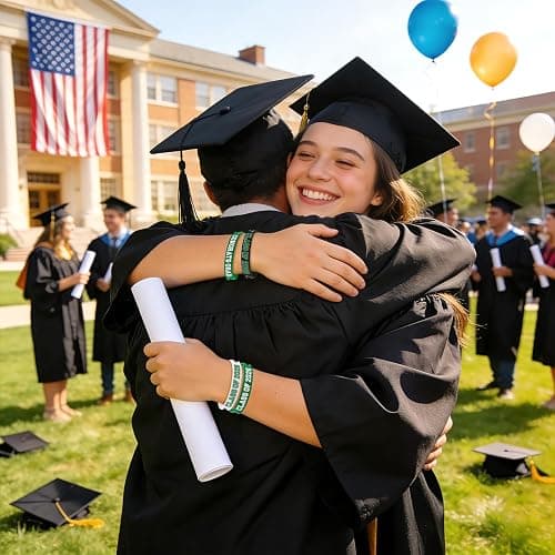 Gatherfun Graduation Decorations : Congrats Grad Wristband Silicone Bracelets - Graduation Party Favors & Class of 2026 Decorations, Gifts for Grads!,30Pack, 2 Designs thumbnail 7