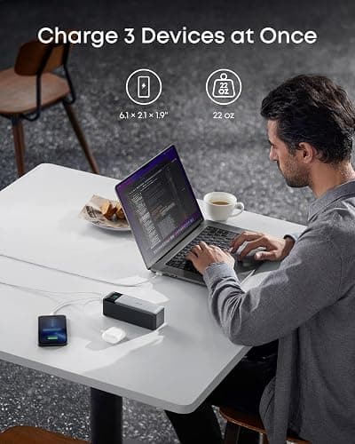 Anker 737 Power Bank, 24,000mAh 3-Port Laptop Portable Charger with 140W Fast Charging, Smart Display, Compatible with iPhone 17/16/15/14 Series, Vision Pro, Samsung, MacBook, and More thumbnail 6