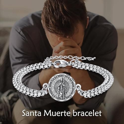 YFN Patron Saint Bracelet Sterling Silver Religious Protector Bracelet Jewelry Gift for Women Men thumbnail 6