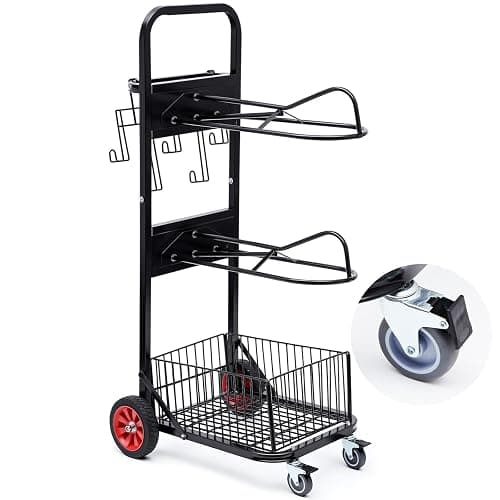 DaisyInner Rolling Saddle Cart with Wheel, Saddle Rack Dolly Heavy Duty Horse Equipment Cart Foldable Horse Tack for Storage Moving Organize Transport Supplies (Upgrade 4 Wheels) - Image 1