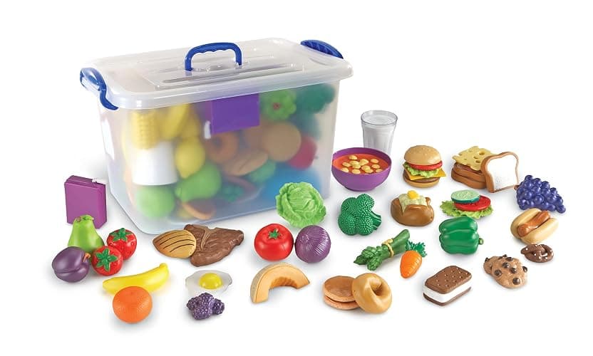 Learning Resources New Sprouts Classroom Play Food Set - Play Food for Toddlers, Toddler Learning Toys , Ages 18 Months +, 100 Pieces, - Image 1
