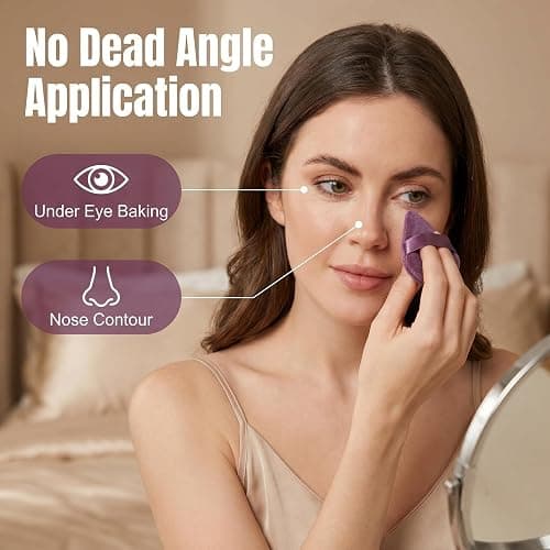 Makeup Sponge Set BS-MALL Triangle Puff 14 Pcs for Liquid, Cream, and Powder, Multi-colored Makeup Sponges and Mini Sponge with Case (A-Purple) thumbnail 6