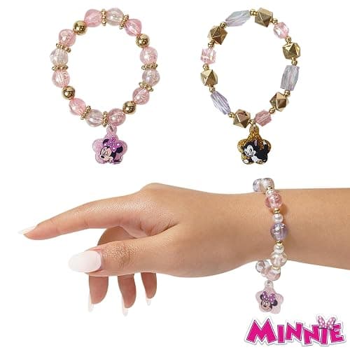 LUV HER Disney Minnie Girls Jewelry Set - Dress up Toy Jewelry Box Sets with Bead Necklace, Bead Bracelet and Ring - Play Accessories - Ages 3+ thumbnail 4
