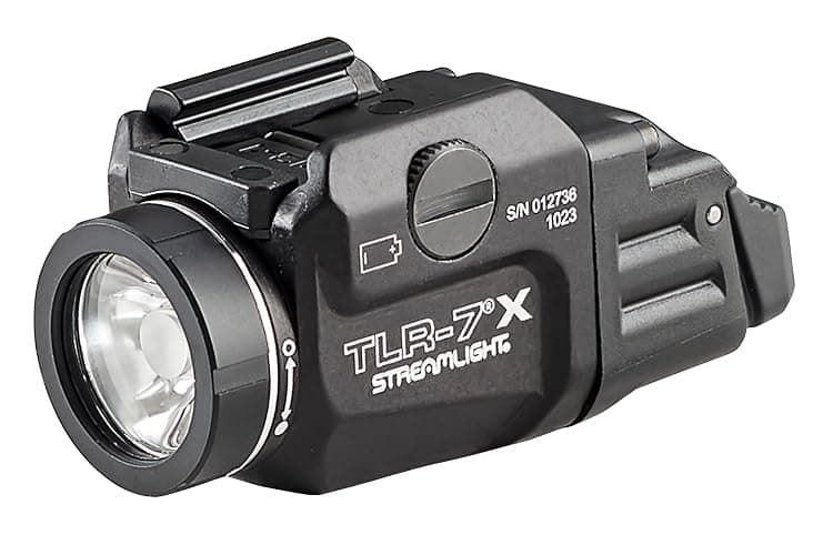 Streamlight 69455 TLR-7 X USB 500-Lumen 5000-Candela Compact Tactical Weapon Light with Interchangeable High & Low Switches and Key Kit, Black - Image 1