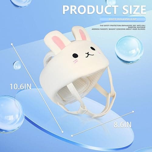 Baby Helmet for Crawling Walking - Adjustable Head Protector with 360° Safety Protection + Breathable Comfort for Learning to Walk thumbnail 2