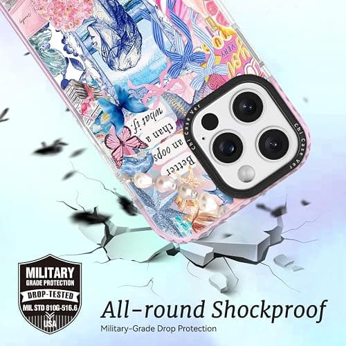 ChiCaseVer for iPhone 15 Case, Coastal Collage Pattern with Romantic Quote, Cute Soft Slim TPU Compatible with MagSafe, Military-Grade Drop Protection & Camera Protection for Women Girls thumbnail 8