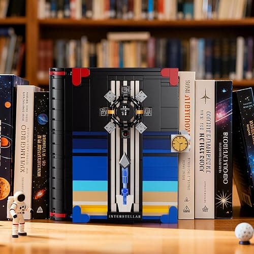 HOGOKIDS Magic Space Book Nook Building Set with LED Light, 945PCS Book Nook Building Block Sets for Bookshelf Home Decor, DIY Miniature Book Model Kit, Christmas Birthday Gifts for Adults Boys Girls thumbnail 8