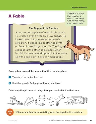 Scholastic Success with Reading Comprehension Grade 1 Workbook thumbnail 12