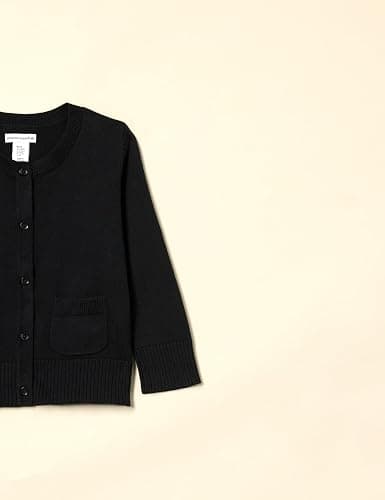 Amazon Essentials Girls Uniform Slim Fit Crewneck Cardigan Sweater thumbnail 2