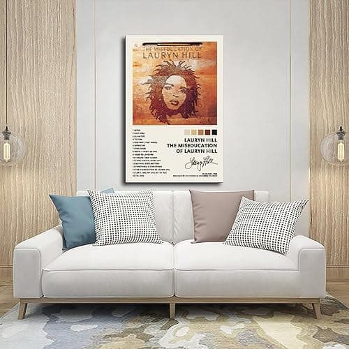 Lauryn Hill Poster The Miseducation of Lauryn Hill Music Album Cover Signed Limited Poster Canvas Poster Wall Art Decor Print Picture Paintings for Living Room Bedroom Decoration Unframe-style Unfra thumbnail 5