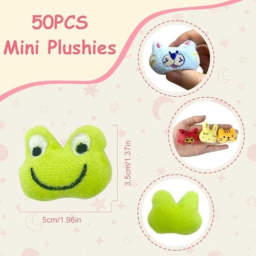 50pcs Random Mini Stuffed Animal Plush for Claw Machine Prize Party Favors | Treasure Box Toys for Classroom, Goodie Bag Fillers, Kawaii Small Plushies Toys, Birthday Carnival Giveaways, DIY craft thumbnail 3