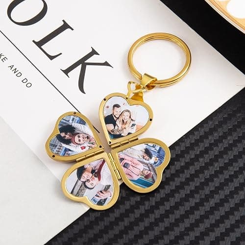 Personalized Photo Keychains Custom Keychain with Picture Locket Keychain Gifts for Boyfriend Girlfriend thumbnail 6