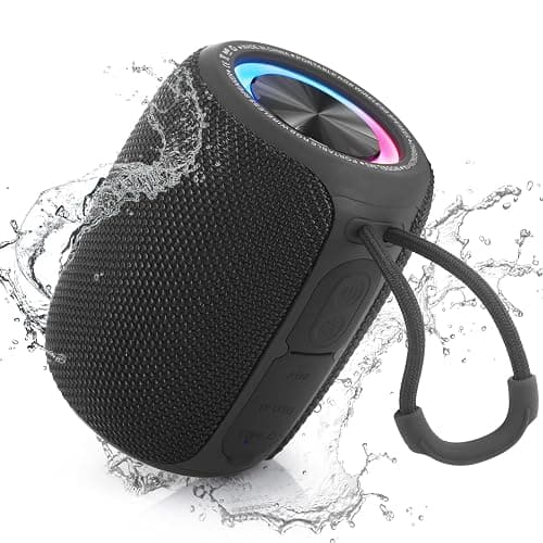 Portable Bluetooth Speaker, BT5.3 Wireless Speaker 20W Bass Diaphragms with Multi LED Light Dynamic Modes, IPX6 Waterproof 16H Playtime supports FM Mode, TF, USB for Home, Cycling, Outdoor, Beach thumbnail 8