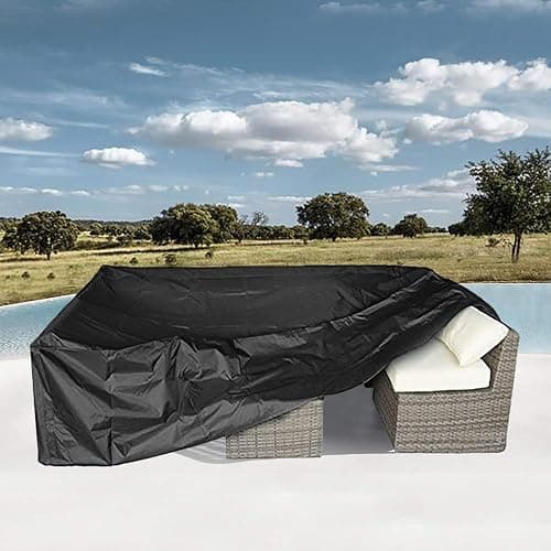 CKCLUU Heavy Duty Patio Furniture Cover - All-Weather Protection, Perfect Fit, Durable Tear-Resistant, Windproof Stay-in-Place, Easy Install for Outdoor Sectional/Table Chair Sets 128"x83"x28" thumbnail 2
