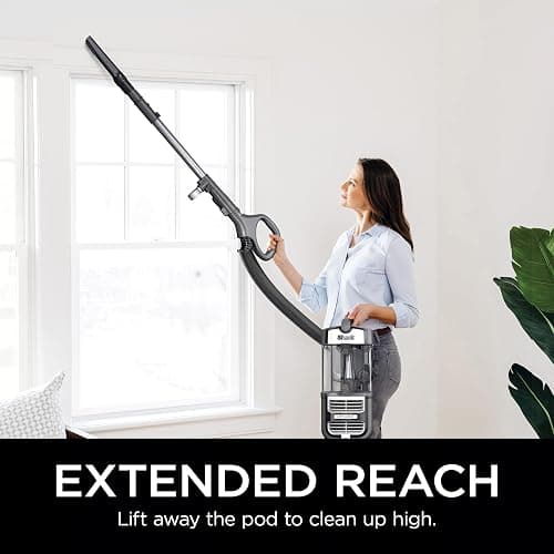 Shark UV730 Navigator Lift-Away Upright Vacuum, PowerFins HairPro Self-Cleaning Brushroll, HEPA Filter with Anti-Allergen Technology, LED Headlights, Swivel Steering, Gray (Renewed) thumbnail 5