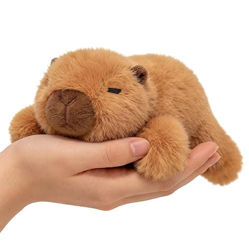 PEACH CAT Capybara Plush 7" Cute Capibara Stuffed Animals Soft Plushies Toys Gifts for Kids Brown - Image 1