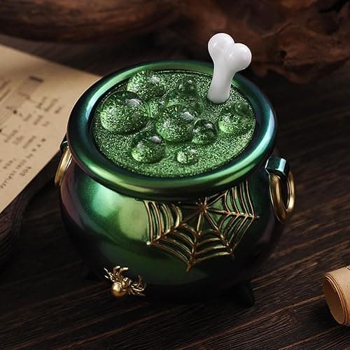 Actvty Witch Cauldron Resin Molds, Bubble Cauldron Jar Silicone Molds for Epoxy Resin Casting, Halloween Jar Mold with Lid DIY Jewelry Storage Box, Candy Container, Candle Jars thumbnail 7