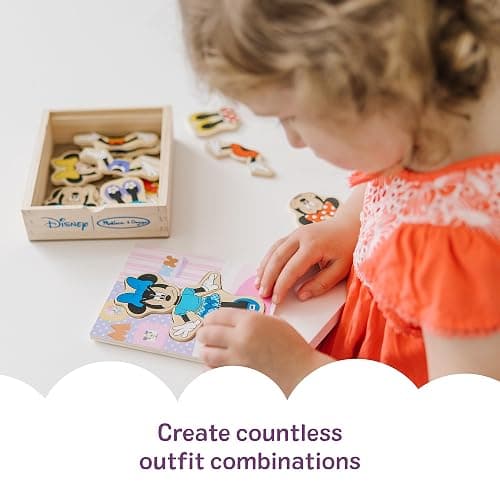 Melissa & Doug Disney Minnie Mouse Dress-Up Puzzle, 18 Pieces Mix and Match Outfits, Sorting & Matching Toy with Storage Case, Educational Puzzle for Toddlers Ages 3+ thumbnail 7