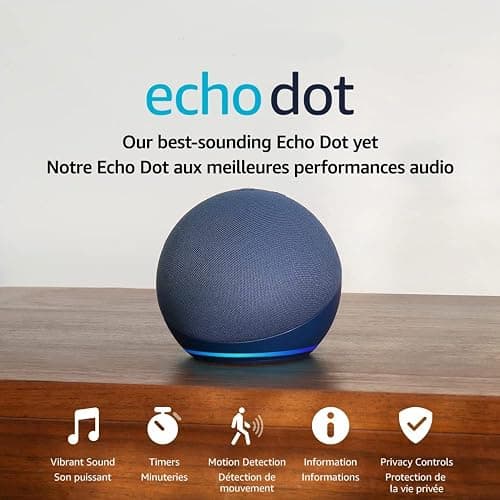 Amazon Echo Dot (newest model), Vibrant sounding Alexa speaker, Great for bedrooms, dining rooms and offices, Designed for Alexa+, Deep Sea Blue thumbnail 8