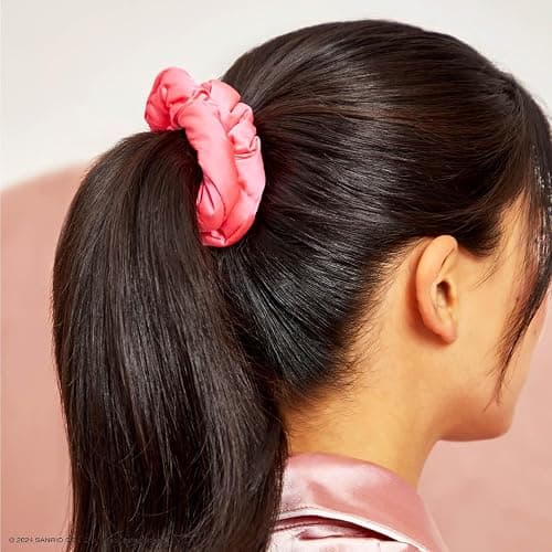 Hello Kitty x Kitsch Matte Satin Scrunchies for Women - No Crease Hair Ties No Damage | Scrunchies for All Hair Types | Stylish & Comfortable, For Ponytails & Buns | Ideal Gifts for Women - 3pcs thumbnail 5