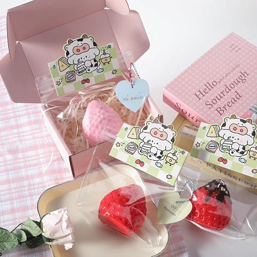 QCROAD SQUISHY Handmade Big taba Strawberry Squishy Silicone Fidget Stress Relief Squeeze Toys for Kids & Adults(Red Strawberry Sauce) thumbnail 4