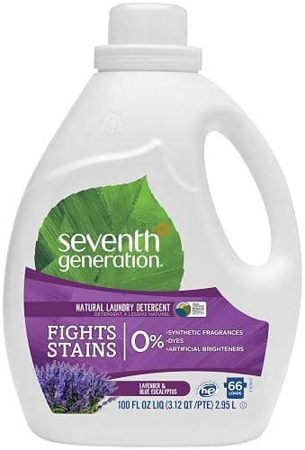 Seventh Generation Liquid Laundry Detergent, Fresh scent, Lavender, 100 Fl Oz - Image 1