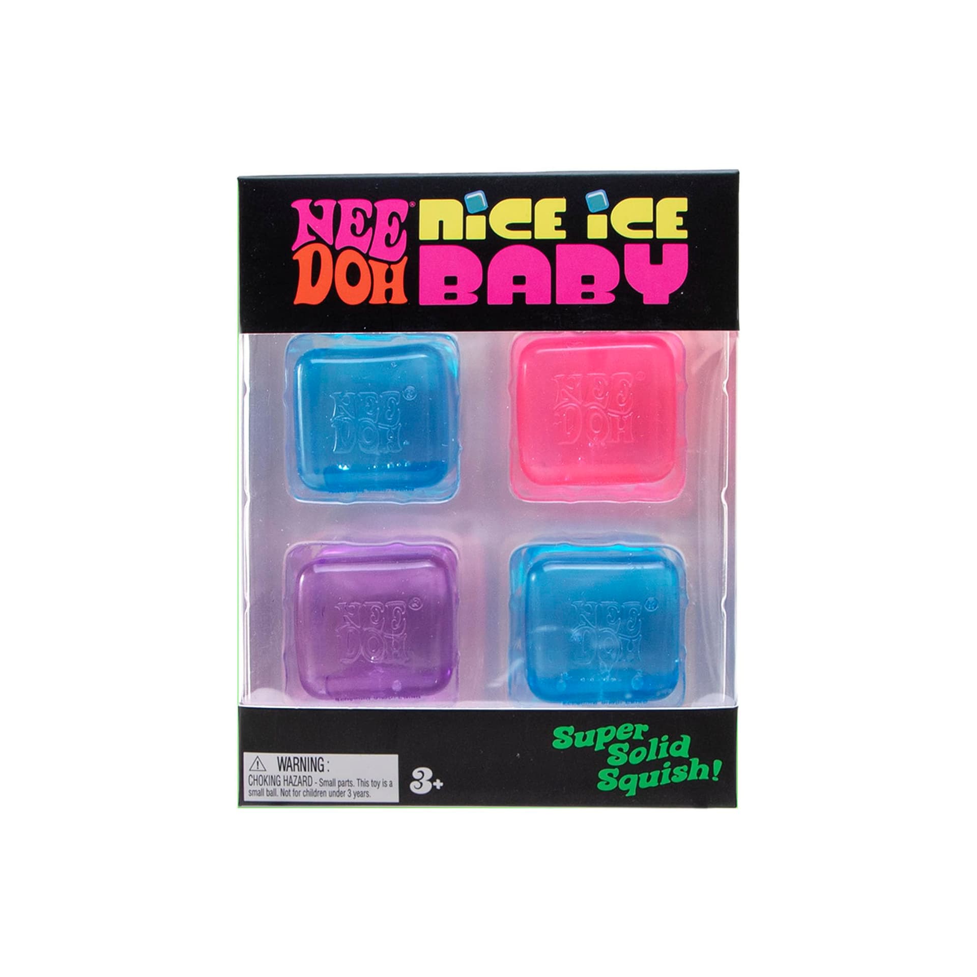 Nee Doh Nice Ice Baby Teenie Multipack, 4 Assorted Colours/Styles - Maltose Filled, Soft Squeezable Texture, Vibrant Fun Colours, Tactile Sensory Play thumbnail 2