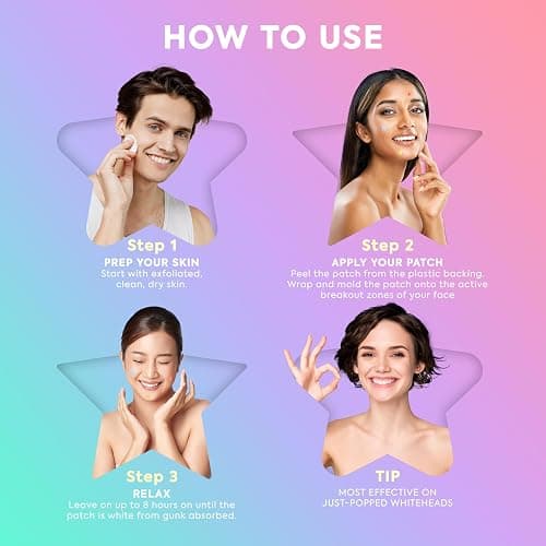 LivaClean 240 CT Cute Pimple Patches for Face w/Salicylic Acid & Tea Tree, Hydrocolloid Acne Patches Cute Star Pimple Patch for Healing, Adorable Face Stickers, Zit Patch thumbnail 3