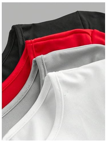 SOLY HUX Girl's Crop Tops 4 Piece Short Sleeve Crew Neck T Shirts Solid Basic Slim Fit Tee thumbnail 5