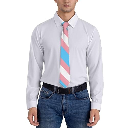 LGBT Pride Men's Tie Gay Rainbow Tie Bisexual Flag Neckties Funny Color Novelty Formal Business Neckties thumbnail 4