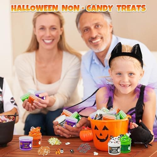 Halloween Treat Non Candy for Toddlers-4 PCS Slime Toys Gifts Party Favors | Small Halloween Birthday School Prize for Kids, Goody Bag Basket Pinata Stuffer Fillers Supplies Stuff Trinket for Boys Girls thumbnail 2