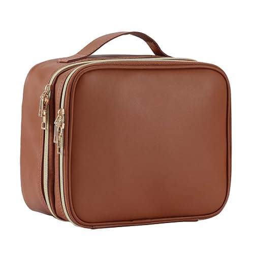 Stagiant Large Makeup Bag, Double Layer Makeup Case with Dividers Makeup Organizer Bag Cosmetic Train Case for Travel Makeup Brushes Palettes Sponge Toiletries - Image 1