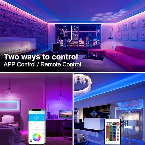 DAYBETTER LED Strip Lights 130ft Lights Strip for Bedroom, Desk, Indoor Room Bedroom Brithday Gifts RGB Decor with Remote and 24V Power Supply - 130FT thumbnail 5