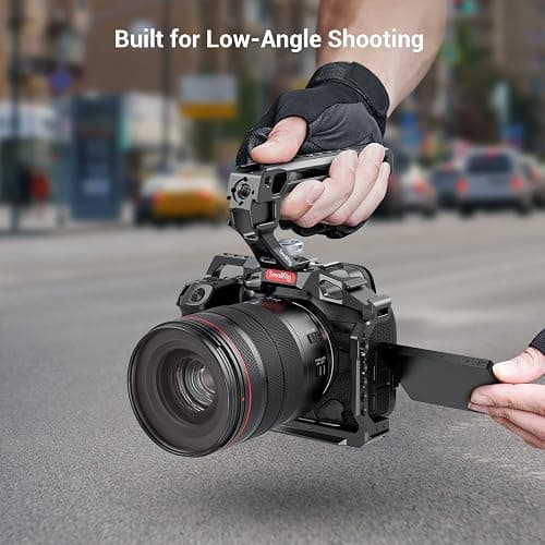 SmallRig Top Handle with 3/8"-16 Locating Pins for ARRI Grip for Camera Cage, Universal Video Rig with 5 Cold Shoe Adapters to Mount DSLR Camera with Microphone/LED Light/Monitor - 3765 thumbnail 7